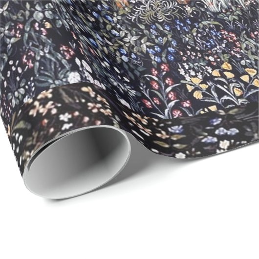 Einhorn im Gefangenschafts-Tapisserie-Packpapier Geschenkpapier (Rolleneckpunkt)