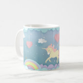 Einhorn im Himmel Kaffeetasse (Vorderseite Links)