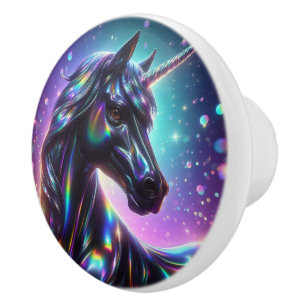 Einhorn im magischen Hintergrund Keramikknauf