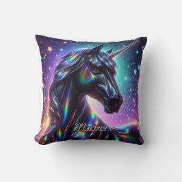 Einhorn im magischen Hintergrund Kissen