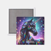 Einhorn im magischen Hintergrund Magnet (Vorderseite/Rückseite)