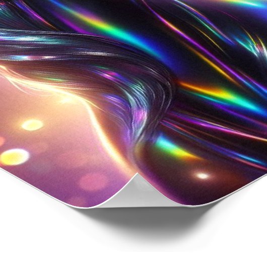 Einhorn im magischen Hintergrund Poster (Ecke)