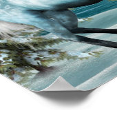 Einhorn im Mondlicht-Poster Poster (Ecke)