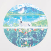 Einhorn im Paradies Personalisiert Etiketten (Design 1)