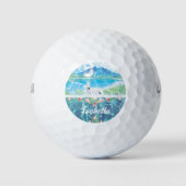 Einhorn im Paradies Personalisiert Golfball (Vorderseite)