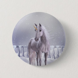 Einhorn im Schnee Button