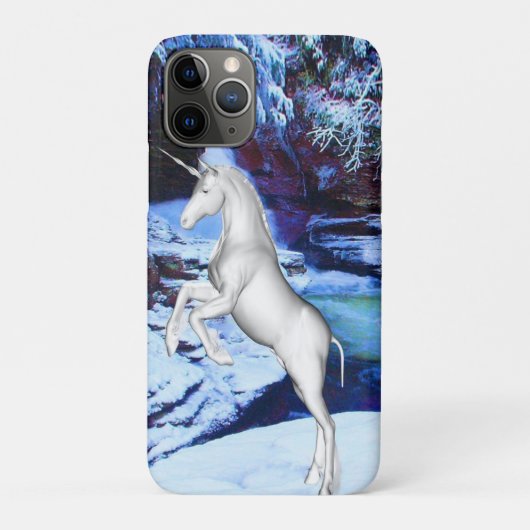 Einhorn im Schnee Case-Mate iPhone Hülle (Rückseite)