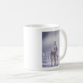 Einhorn im Schnee Kaffeetasse (VorderseiteRechts)