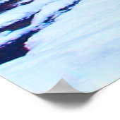 Einhorn im Schnee Poster (Ecke)