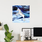 Einhorn im Schnee Poster (Heimbüro)