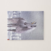 Einhorn im Schnee Puzzle (Horizontal)