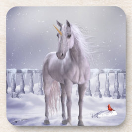 Einhorn im Schnee Untersetzer