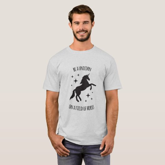 Einhorn im T - Shirt Pferde (Vorne ganz)