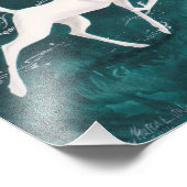 Einhorn im Wald Fotodruck (Ecke)