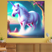 Einhorn im Wald Kunst Leinwanddruck (Insitu (Wohnzimmer))