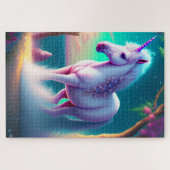 Einhorn im Wald Kunst Puzzle (Horizontal)