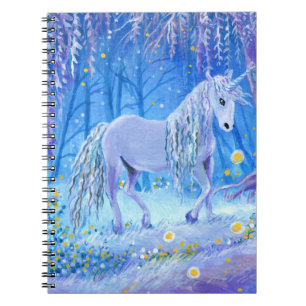 Einhorn im Wald Notizblock