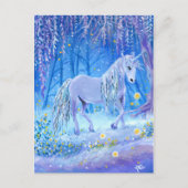 Einhorn im Wald Postkarte (Vorderseite)