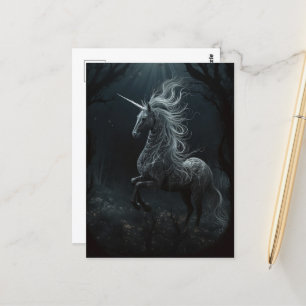 Einhorn im Wald Postkarte