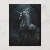 Einhorn im Wald Postkarte (Vorderseite)