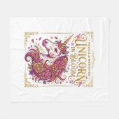 Einhorn in blühendem stilvollen Zazzle-Design_1 Fleecedecke (Vorderseite (Horizontal))