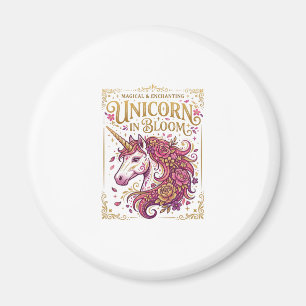 Einhorn in blühendem stilvollen Zazzle-Design_1 Magnet