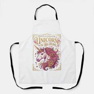 Einhorn in blühendem stilvollen Zazzle-Design_1 Schürze