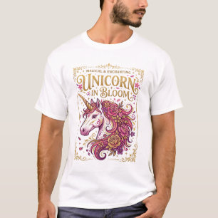 Einhorn in blühendem stilvollen Zazzle-Design_1 T-Shirt