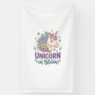 Einhorn in Blüte Fettgedruckte Typografie Druck au Banner