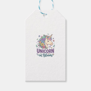 Einhorn in Blüte Fettgedruckte Typografie Druck au Geschenkanhänger