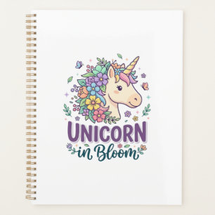 Einhorn in Blüte Fettgedruckte Typografie Druck au Planer