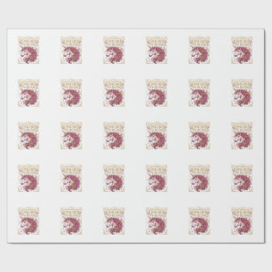 Einhorn in Blüte Stylishes Zazzle Design_1 Geschenkpapier