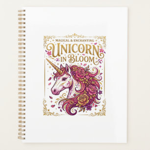 Einhorn in Blüte Stylishes Zazzle Design_1 Planer