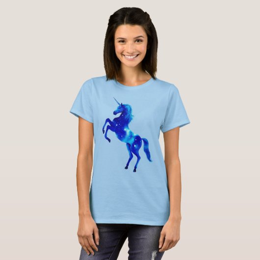 Einhorn in Deep Blue Pleiades Star Image T-Shirt (Vorne ganz)
