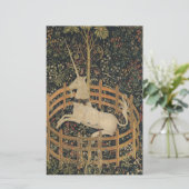 Einhorn in der Gefangenschaft Briefpapier (Stehend Vorderseite)