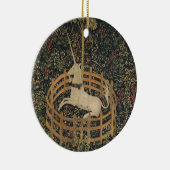 Einhorn in der Gefangenschaft Keramik Ornament (Rechts)
