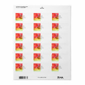 Einhorn in der gestrichenen Wüste Adressaufkleber (Vorne)