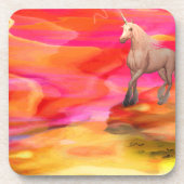 Einhorn in der gestrichenen Wüste Getränkeuntersetzer (Vorderseite)
