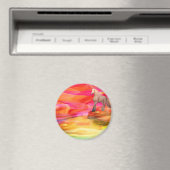 Einhorn in der gestrichenen Wüste Magnet (In Situ (Geschirrspüler))