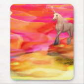 Einhorn in der gestrichenen Wüste Mousepad (Vorne)