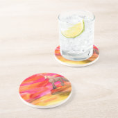 Einhorn in der gestrichenen Wüste Sandstein Untersetzer (Seite)