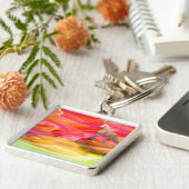 Einhorn in der gestrichenen Wüste Schlüsselanhänger (Seite)