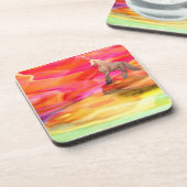 Einhorn in der gestrichenen Wüste Untersetzer (Linke Seite)