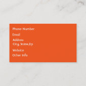 Einhorn in der gestrichenen Wüste Visitenkarte (Rückseite)