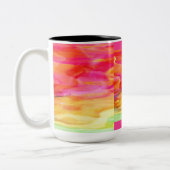 Einhorn in der gestrichenen Wüste Zweifarbige Tasse (Links)