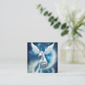 Einhorn in der Luft Telefonnummerkarte (Stehend Vorderseite)