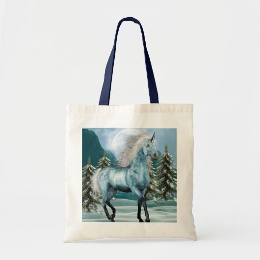 Einhorn in der Mondschein-kleinen Tasche (Vorne)