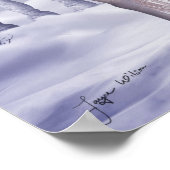 Einhorn in der Schneeplakatdruckerei Poster (Ecke)