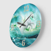 Einhorn in der Wall-Uhr der Ozeanwellen Große Wanduhr (Winkel)