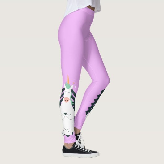 Einhorn in der Yoga-Pose Leggings (Rechts)